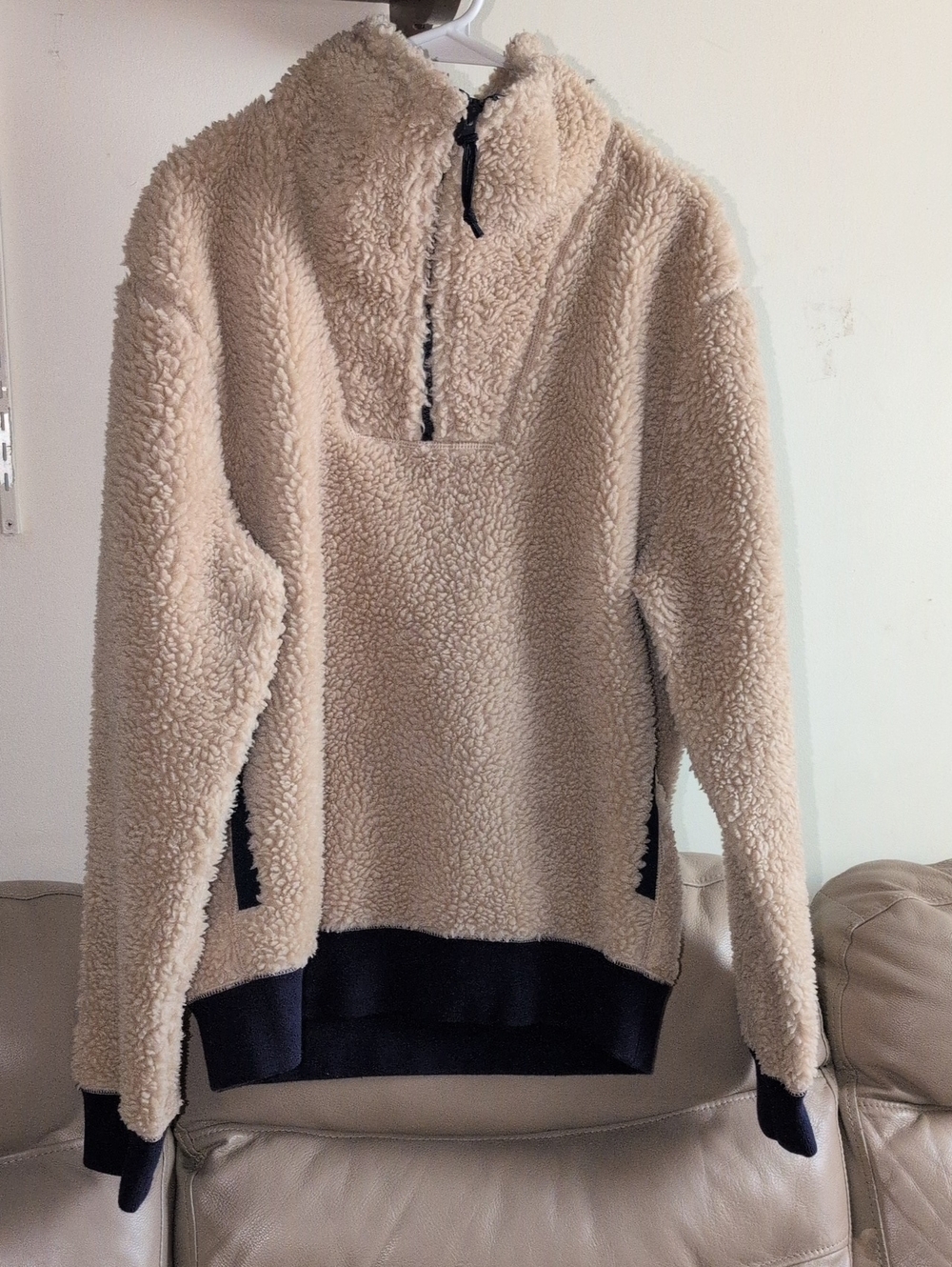 J. Crew Nordic Sherpa Fleece Teddy Half Zip Pullover Sweater Men's Size M